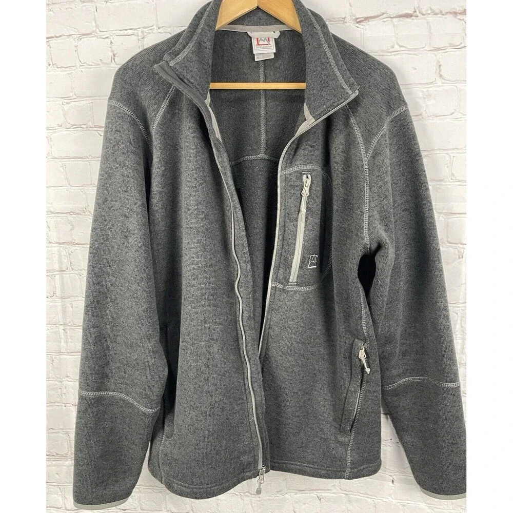 Avalanche Jacket Fleece Full Zip Mock Neck Outdoors/Casual Dark Gry Mens Size XL